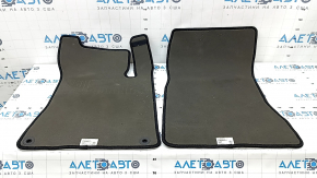 Set of floor mats for Mercedes A-class V177, 19-22, black cloth, AMG, dry-cleanable