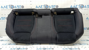 Rear seat cushion, 2nd row, Mercedes A-class V177 19-22, combined leather and Alcantara, black with red stitching, wrinkled, needs cleaning