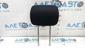 Rear left headrest, 2nd row, Mercedes A-class V177 19-22, black leather with red stitching