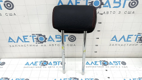 Rear left headrest, 2nd row, Mercedes A-class V177 19-22, black leather with red stitching