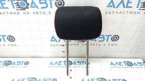 Rear right headrest, 2nd row, Mercedes A-class V177 19-22, black leather with red stitching