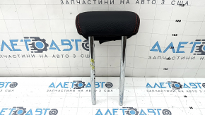 Rear center headrest 2nd row Mercedes A-class V177 19-22 black leather with red stitching
