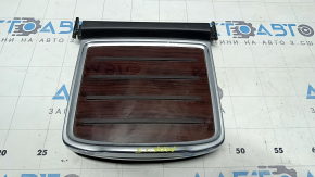 Acura MDX 14-20 upper center console trim, dark wood, chrome trim, scratches