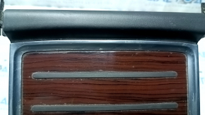 Acura MDX 14-20 upper center console trim, dark wood, chrome trim, scratches