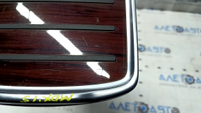 Acura MDX 14-20 upper center console trim, dark wood, chrome trim, scratches
