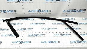 Front left glass seal with molding Mercedes A-class V177 19-22 gloss black
