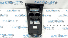 Mercedes A-Class V177 19-22 center console trim, gloss black, automatic transmission, wireless charging, with cup holders and lighting, scratches