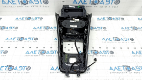 Mercedes A-Class V177 19-22 center console trim, gloss black, automatic transmission, wireless charging, with cup holders and lighting, scratches