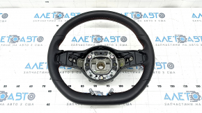 Mercedes A-class V177 19-22 steering wheel, black leather with red stitching, AMG pack, scratches, needs cleaning