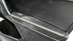 Black front right door panel for a VW Tiguan 18-20, black leather armrest, leather insert, with a squeaker, scratches, peeling handle coating, needs cleaning