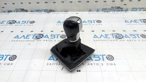 VW Tiguan 18-24 black leather gear knob, scratches, worn