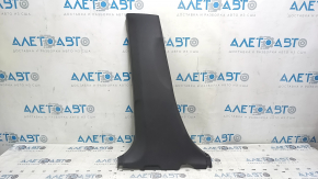 Lower left center pillar trim for Toyota Prius V 12-14, dark gray, worn