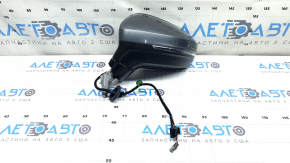 Left side mirror VW Tiguan 18-19, 6+2 pins, BSM, turn signal, heated, graphite, scuffs, scratches