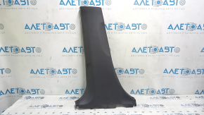 Lower left center pillar trim for Toyota Prius V 12-14, dark gray, worn