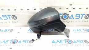 Right side mirror VW Tiguan 18-19, 6+2 pins, BSM, turn signal, heated, graphite, scuffs, scratches, sand