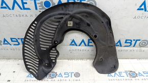 The front left brake disc cover of the Audi E-Tron 19-23 is dented.