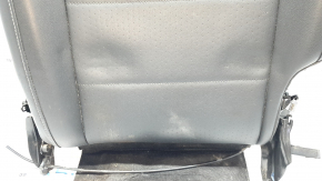 Left rear seat back, 2nd row, VW Tiguan 18-21, black leather, perforated, with belt, torn