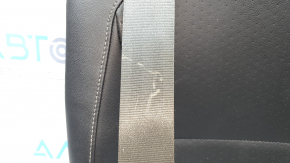 Left rear seat back, 2nd row, VW Tiguan 18-21, black leather, perforated, with belt, torn