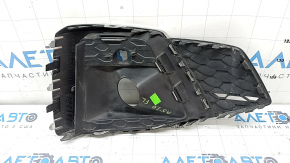 Left front bumper grille for Audi A5 F5 20-25 with radar, black, chrome molding, S-Line