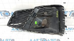 Right front bumper grille for Audi A5 F5 20-25, radar-mounted, black, chrome molding, S-Line, scratches, cracks