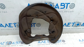 The rear right brake disc cover of the Audi E-Tron 19-23 is dented.