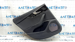 Door trim panel rear left Audi A5 F5 21-25 5D black, insert black leather, with trim black gloss, chrome, with handle