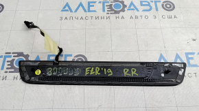 Audi E-Tron 19-23 black outer rear right door sill trim with chrome and backlight, worn