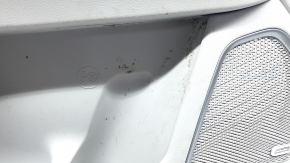 Black front left door panel for Jeep Compass 22-26, gray cloth insert, Alpine, dry-cleanable