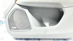 Jeep Compass 22-26 front right door panel, gray and black, brown leather insert, Alpine, dry-cleanable