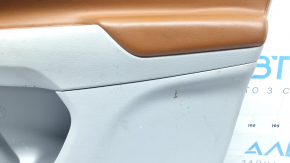 Jeep Compass 22-26 front right door panel, gray and black, brown leather insert, Alpine, dry-cleanable