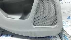 Rear left door panel for Jeep Compass 22-26, gray and black, brown leather insert, under the tweeter, dry-cleanable, scratches