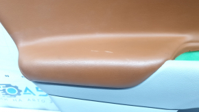 Rear left door panel for Jeep Compass 22-26, gray and black, brown leather insert, under the tweeter, dry-cleanable, scratches