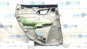 Black rear right door panel for Jeep Compass 22-26, gray cloth insert for the tweeter, dry-cleanable