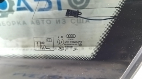 Rear right window, blind glass, tinted, chrome, Audi E-Tron 19-23, Quattro, dented molding