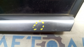 Rear right window, blind glass, tinted, chrome, Audi E-Tron 19-23, Quattro, dented molding