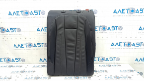 Rear seat back, 2nd row, left, Audi A5 F5 20-25, 5D, black leather with gray stitching, dented
