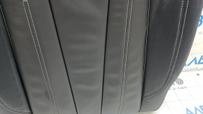 Rear seat back, 2nd row, left, Audi A5 F5 20-25, 5D, black leather with gray stitching, dented