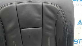 Rear seat back, 2nd row, left, Audi A5 F5 20-25, 5D, black leather with gray stitching, dented