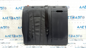 Rear seat back, 2nd row, left, Audi A5 F5 20-25, 5D, black leather with gray stitching, dented