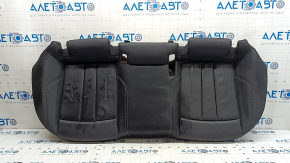 Rear seat back, 2nd row, left, Audi A5 F5 20-25, 5D, black leather with gray stitching, dented