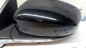 Left side mirror assembly for Jeep Compass 17-26, 5+4 pins, BSM, heated, turn signal, black, sand on chrome