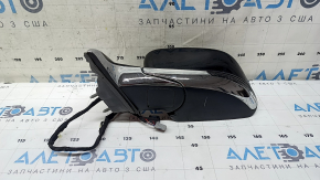 Left side mirror assembly for Jeep Compass 17-26, 5+4 pins, BSM, heated, turn signal, black, sand on chrome