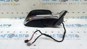 Right side mirror assembly for Jeep Compass 17-26, 5+4 pins, BSM, turn signal, heated, black, sand on chrome