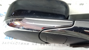 Right side mirror assembly for Jeep Compass 17-26, 5+4 pins, BSM, turn signal, heated, black, sand on chrome