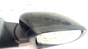 Right side mirror assembly for Jeep Compass 17-26, 5+4 pins, BSM, turn signal, heated, black, sand on chrome