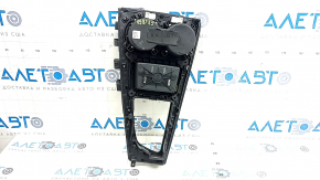 Center console trim with cup holders for Audi A5 F5 20-25, gloss black, broken fasteners, scratches
