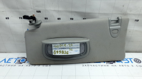 Left visor for Jeep Compass 22 with backlight, gray