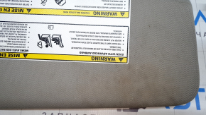 Left visor for Jeep Compass 22 with backlight, gray