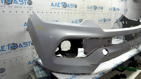 Jeep Compass 22-26 front bumper, bare upper part, without parking sensors, halogen fog lights, white PW7, scratches