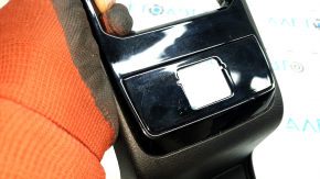 Jeep Compass 22-26 rear center console trim, black, glossy